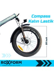 Resim ROXFORM R-200 Elektrikli Katlanabilir Bisiklet 10AH Shimano Altus 20 İnç Şehir Bisikleti 