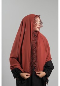 Resim Hürrem Bone Kiremit Namaz Başörtüsü Şal Şifon Güpürlü 202106 05 Kiremit 