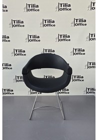 Resim Vera Kesim Tarama Çalışma Bekleme Koltuğu Krom Tel Ayak Siyah 