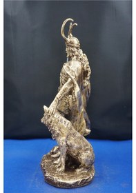 Resim Loki Odin'in Oğlu Heykeli 35 Cm Mitolojik Obje Hediyelik Eşya Ev Dekor Altın 