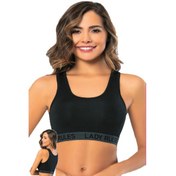 Resim Kadın Geniş Askılı Lady Sporcu Büstiyer Dalgıç Pedli Krop 001 
