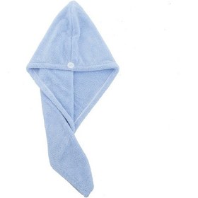 Resim Mikrofiber Saç Havluları, Düğmeli Süper Emici Hızlı Kuruyan Türban, Uzun, Kıvırcık Ve Kalın Saçlar İçin Şapka, Spa Ve Makyaj İçin Mükemmel 