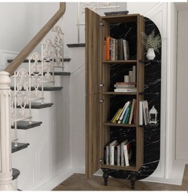 Resim Dekorister Nersa Kitaplık Ceviz-Mermer 