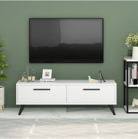 Resim zerkaconcept Active Iki Kapaklı Tv Ünitesi Beyaz-beyaz120 Cm 