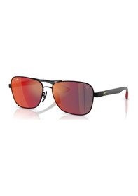 Resim Rb 8336m F1186p 58 Ray-Ban Scuderia Ferrari Güneş Gözlüğü Siyah 