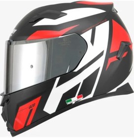 Resim Sway 820 Dakar 3 Full Face Motosiklet Kaskı Siyah Kırmızı 