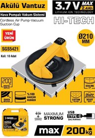 Resim BİTERSE 200 KG Akülü Vakumlu Seramik Ahşap Cam Taşıma Vantuzu 3,7 Volt 2 Amper SGS5421 