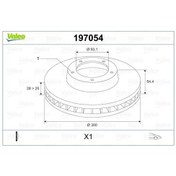 Resim VALEO 197054 On Fren 1371393 (WH553295) (Fiyat:1 Adet İçindir) 