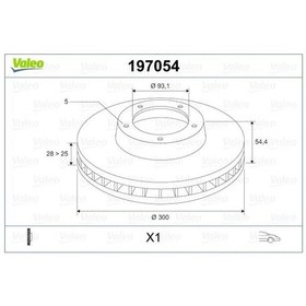 Resim VALEO 197054 On Fren 1371393 (WH553295) (Fiyat:1 Adet İçindir) 