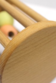 Resim Doğal Ahşap Silindir Çıngırak Montessori Emekleme Yardımcısı Oyuncak - Doğal ahşap 