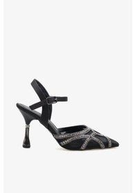 Resim Pisagor Ps-32640 8,5 Cm Topuklu Kadın Stiletto Ayakkabı siyah 