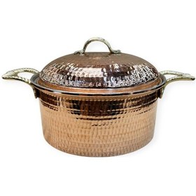 Resim Dövme Bakır Dik Tencere 24 Cm Bakır 