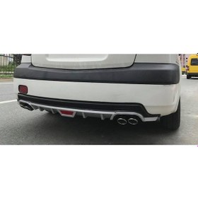 Resim Dacia Logan Mcv Uyumlu Body Kit Difüzör 4 Çıkış Yuvarlak Gri Model 1 
