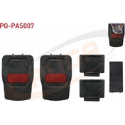 Resim Puga Paspas Unıversal Sıyah Krom Kırmızı Hasırlı Kulaklı 3d Havuzlu 5 Parca AT00-PG-PAS007 