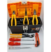 Resim KOLDOOR Mano Takım Çanta Seti Fort Pense Yan Keski Pense Tornavida Maket Bıçağı Kontrol Kalemi 