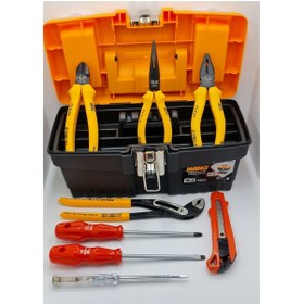 Resim KOLDOOR Mano Takım Çanta Seti Fort Pense Yan Keski Pense Tornavida Maket Bıçağı Kontrol Kalemi 