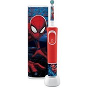 Resim Oral-B D100 Vitality Spiderman Özel Seri Çocuklar İçin Ekstra Yumuşak Şarj Edilebilir Diş Fırçası + Seyahat Kabı 