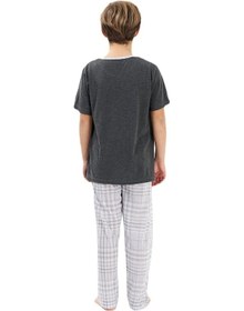 Resim Yeni İnci Kısa Kollu Ekose Erkek Çocuk Pijama Takım Cep341 001 
