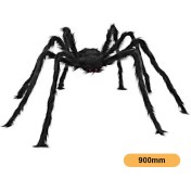 Resim Youtek 90cm Siyah kıllı Örümcek - Halloween Dekorasyon Malzemesi, Eğilebilir Bacaklar, Korku Stili Partiler İçin Ev Bahçe Dekoru 