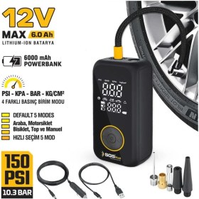 Resim Sgs SGS5398 Şarjlı Hava Kompresörü 12V 6.0AH 