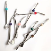 Resim Dayanıklı Çay Kaşığı & Pipet - Uzun Saplı Çift Amaçlı Çay Süzgeci, 304 Paslanmaz Çelik Çay Kaşığı, Mat, Kahve için - Kolay Temizlenebilir Tasarım, Bardaklar, Sürahi ile Uyumlu, Ev, Restoranlar, Çay Severler, Restoran Ekipmanları için İdeal, Şık Bitiş, Yüksek Kaliteli Araç, Süzgeç Aksesuarı, Ev Biraçıları 