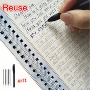 Resim 5 Ekstra Kağıt ile 3D Harf Pratiği Not Defteri - El Yazısı İyileştirme İçin Tekrar Kullanılabilir Yazma Kılavuzu, Beyaz Kağıt, Gençler ve Yetişkinler İçin İdeal, El Yazısı Pratiği | 3D Harf | Tekrar Kullanılabilir Not Defteri 