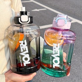 Resim 54oz Sızdırmaz Spor Su Şişesi Pipet ve Kolu ile - BPA-Free, Dayanıklı PC Malzemesi, Spor Salonu, Fitness, Açık Hava Seyahatleri, Kamp ve Yürüyüş için İdeal - Renkli Su Kova Tasarımı, Kamp Su Şişesi | Şık Su Şişesi | Dayanıklı Su Konteyneri 