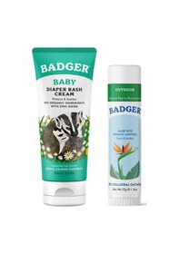 Resim Badger Bebek Pişik Kremi + Outdoor Stick Set 
