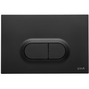 Resim Vitra Loop O 740-0511 Kumanda Paneli. Çift Basmalı. Mat Siyah 