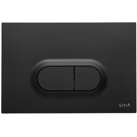 Resim Vitra Loop O 740-0511 Kumanda Paneli. Çift Basmalı. Mat Siyah 