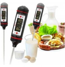 Resim Ozcmax Dijital Gıda Termometresi Sıvı Gıda Et Su Süt Mama Sıcaklık Ölçer - Özel Kutulu 