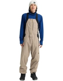 Resim Burton Burton Reserve 2l Relaxed Bib Pants Erkek Bej Snowboard Pantolonu 30531 