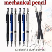 Resim 9 adet/Set Yeni Yaratıcı Yüksek Kaliteli Metal Mekanik Kalem, 2.0Mm Otomatik Kalem Çekirdeği, Dolma Teleskop Mühendislik Kalemleri, Öğretmen Hediyeleri için Çok Uygun, Okula Dönüş Ofis Kırtasiye Malzemeleri 