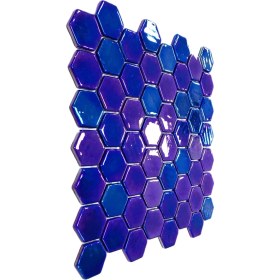 Resim MozaiKristaL Havuz, Banyo, Sauna, Spa ve Tüm Yüzeyler Için Cam Ölçüsü: 38X5 Mm. File Ölçüsü: 29X29 Cm. Hegzagonal Ird. Mavi Cam Mozaik. ( 1 Kutu = 1 m2 Fiyatıdır ) 
