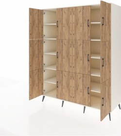 Resim Kronos Gardrop 10 Raflı 12 Kapaklı 176x59x221 Aytaşı-çam/aytaşı Çam/aytaşı 