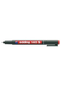 Resim Edding Asetat Kalemi Permanent S Seri 0.3 MM Kırmızı 140 S 10 Ad Kırmızı 