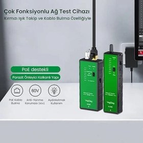 Resim V-E109 Çok Fonksiyonlu Poe Destekli Fiber Optik Ağ Test Cihazı 