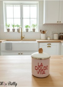 Resim Dolce Vita Orta Boy Kavanoz 12 Cm Pembe 