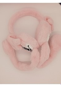 Resim Kervan Pazarı Çocuk Peluş Figürlü Oynar Kulaklı Sesli Kışlık Kulaklık Pembe 