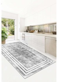 Resim West Home Dijital Baskı Yıkanabilir Kaymaz Taban Leke Tutmaz Gri Mutfak Halısı Salon Halısı Ve Yolluk Wh 413 Grey 
