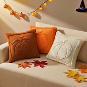 Resim 2 adet balkabağı temalı şık desenli yastık kılıfı, çok konforlu ve hafif, fermuarlı kapatma sistemi, çamaşır makinesinde yıkanabilir, oturma odası kanepeleri için uygun, arabalar, ofisler hediye olarak da verilebilir, İster Ölüm Günü ister Cadılar Bayramı olsun ev dekorasyonu, şekerleme örtüsü örnek tasarım, rahatsız etmez tekstil malzemesi 