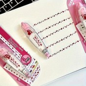 Resim Sevimli Kalp Şeklinde Kalem - Pembe ve Beyaz Plastik Kalemler Scrapbooking, Tebrik Kartları, Günlükler için - Sevgililer Günü, Doğum Günleri, Tatil El Sanatları İçin Mükemmel 