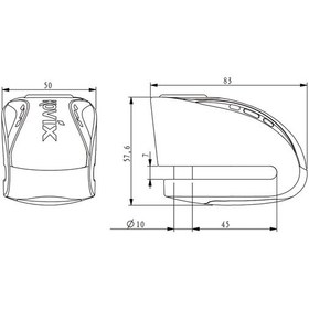 Resim Kovıx Knx10-Fo Alarmlı Disk Kilit Turuncu N11.1070 