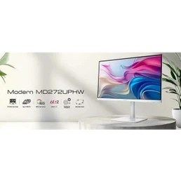 Resim Msı 27 Modern MD272UPHW 3840X2160 (Uhd) 16:9 Flat IPS 60Hz 1ms Adaptıve-Sync Pıvot Type-C Monıtor 