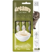 Resim M-Pets Creamy Ton Balığı Deniz Tarağı Ek Besin ve Kedi Ödülü 4x15 Gr 