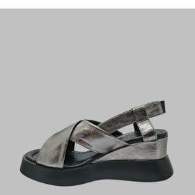Resim Albini A-24y101411 Kadın Deri Sandalet PLATİN 