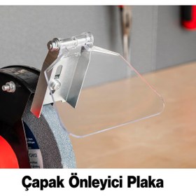 Resim Euromax Elektrikli Bıçak Kesici Bileme Taş Motoru 150 mm Zımpara 250 Watt 3560 Devir Euromax EMX71003 