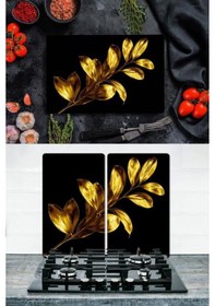 Resim Takım Halinde Tek Buğday 20x30 cm Kesme Tablası ve 60x52cm Cam O 