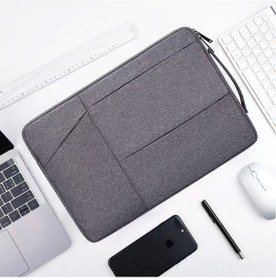 Resim Yifomall 14.6 İnç Derin Gri Bilgisayar İç Çantası - Dayanıklı Malzeme, Çoklu Reçine, Tablet Ve Laptop Koruması, Taşınabilir Tasarım Kapaklı Kılıf 