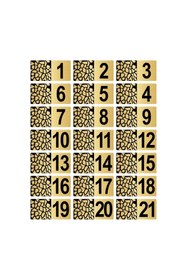 Resim Özarslan Dizayn Metal Kapı Masa Dolap Posta Kutusu Numarası 4x8 Cm Altın Renk (1…21) 